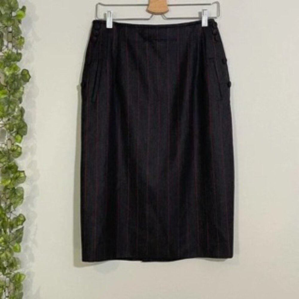 NGABAGLI TRISTANO ONOFRI | SKIRT SIZE 10 BLACK BUTTON CLOSURE POCKETS